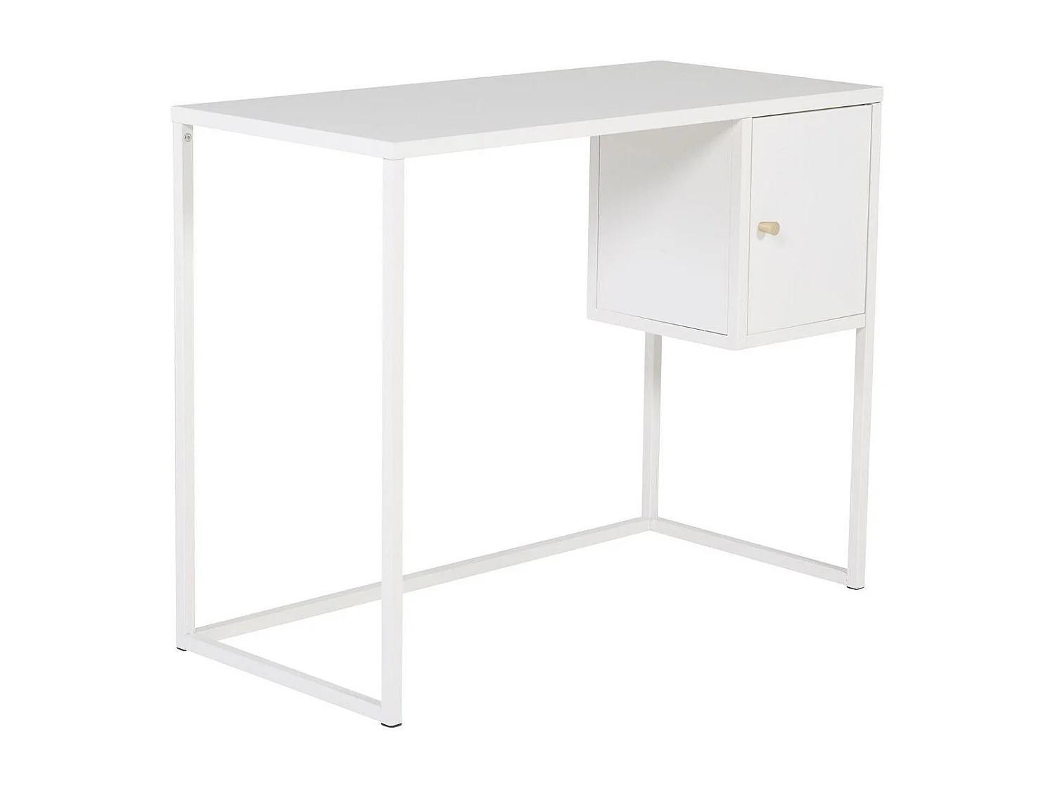 Bureau Design Avec Porte "Bakal" 95cm Blanc