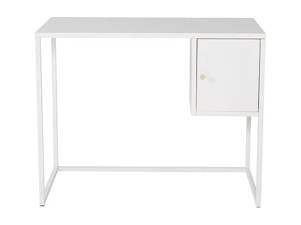 Bureau Design Avec Porte "Bakal" 95cm Blanc