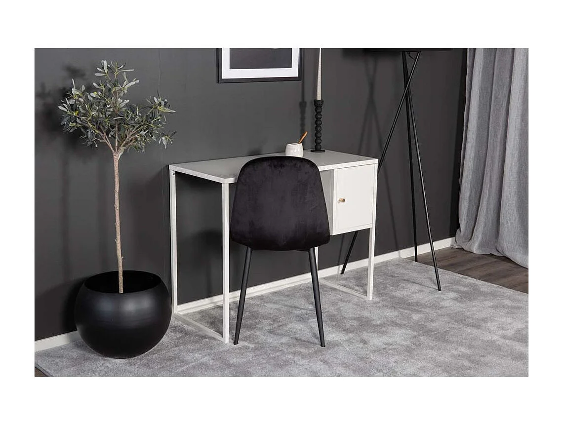 Bureau Design Avec Porte "Bakal" 95cm Blanc