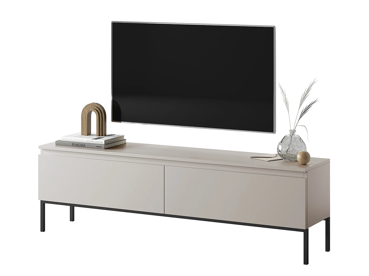 Meuble TV - 150 cm - taupe (gris-beige) - Bemmi