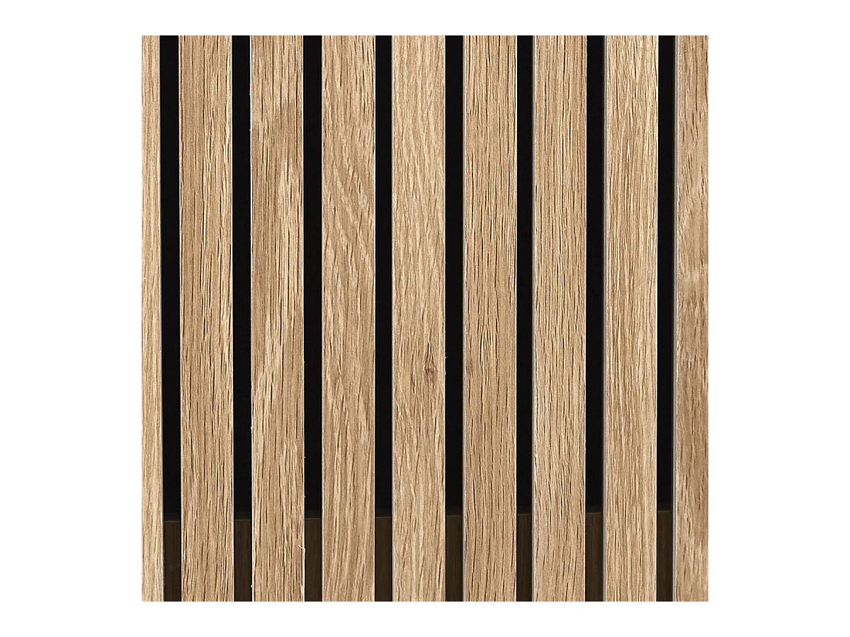 PAJAN - Meuble TV 2 Portes Effet Bois avec Tasseaux