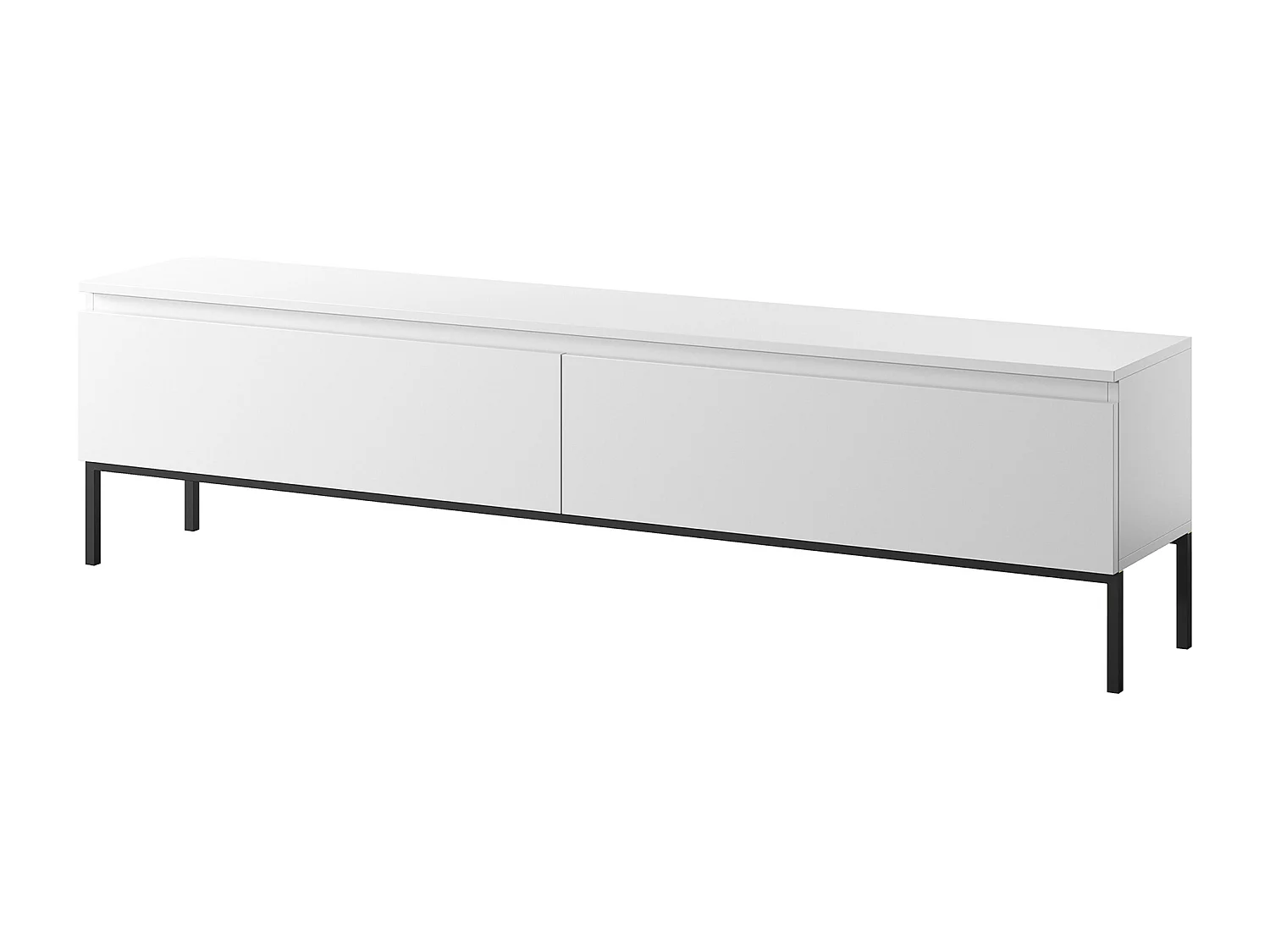 Mobile TV - 175 cm - bianco con piedini neri - BEMMI