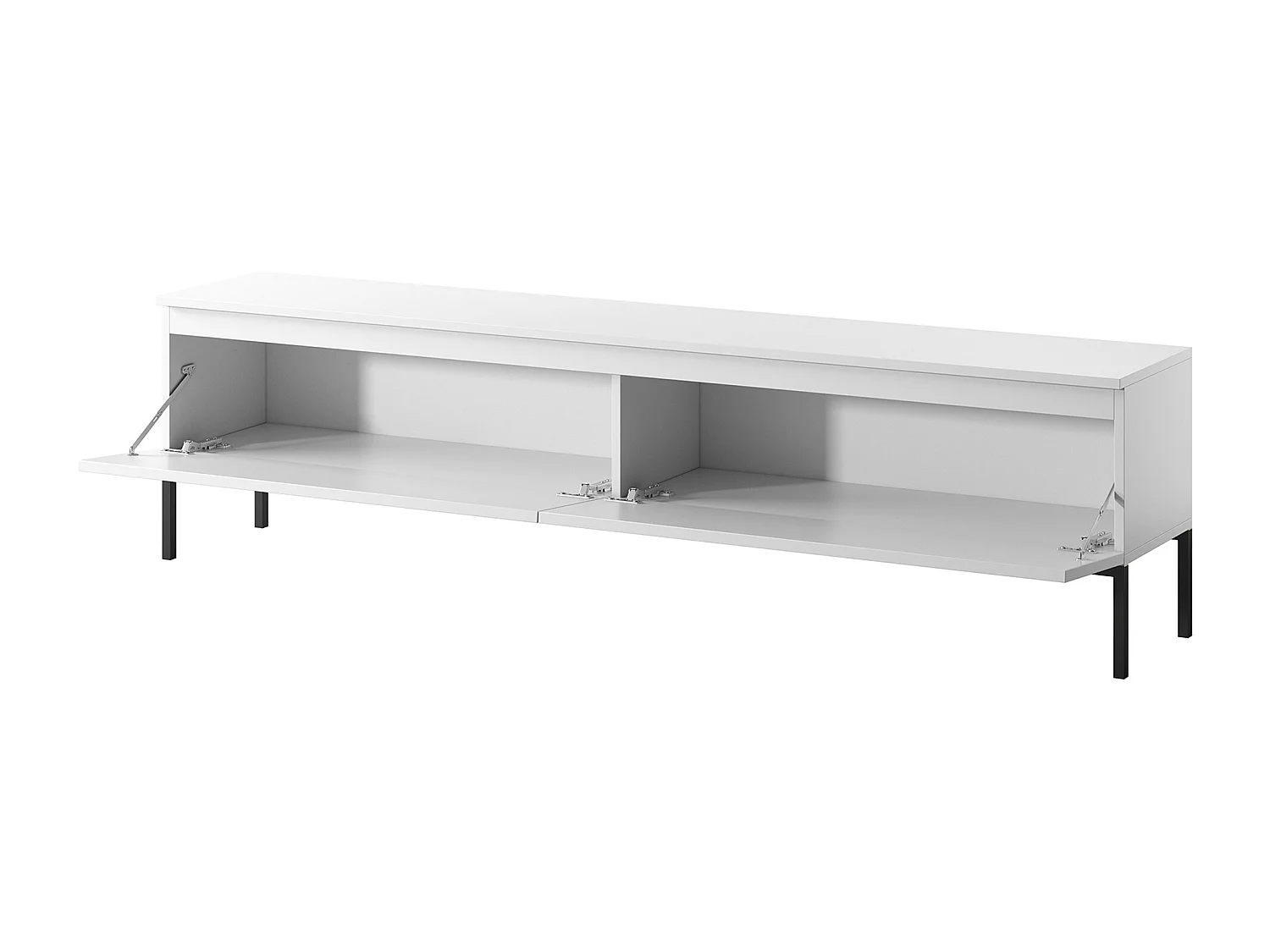 Mobile TV - 175 cm - bianco con piedini neri - BEMMI
