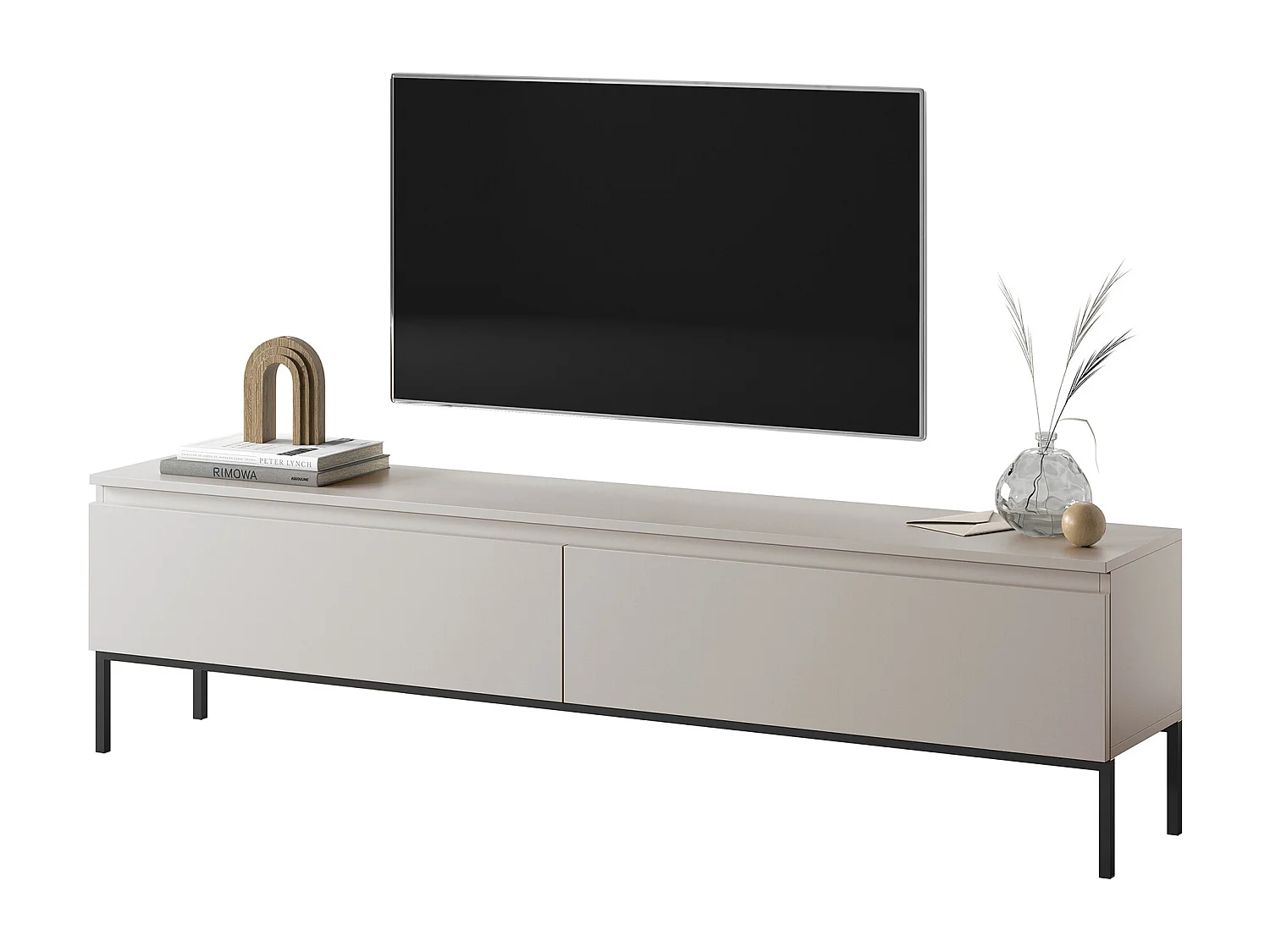 Meuble TV - 175 cm - taupe (gris-beige) - Bemmi