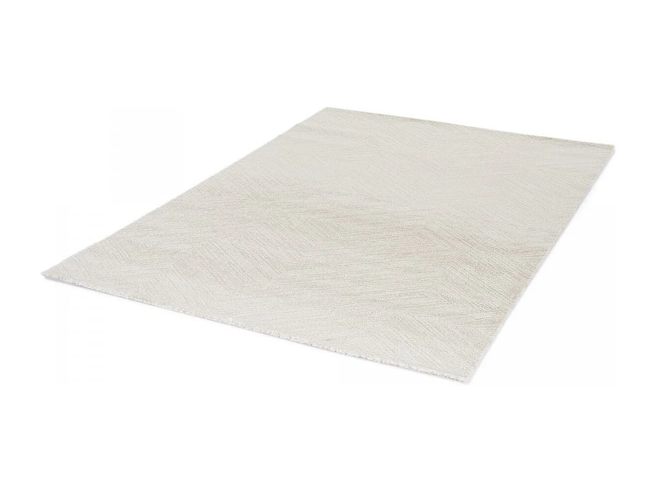 tapis salon 160x230 tissé blanc cassé rectangle motif faux uni NAFO 1