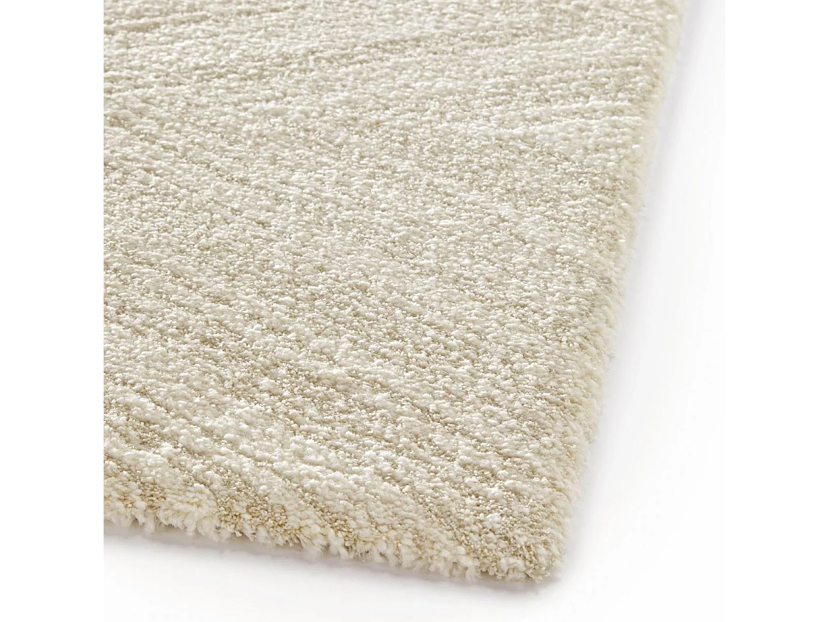 tappeto da soggiorno 160x230 tessuto rettangolo bianco sporco modello finta tinta unita NAFO 1