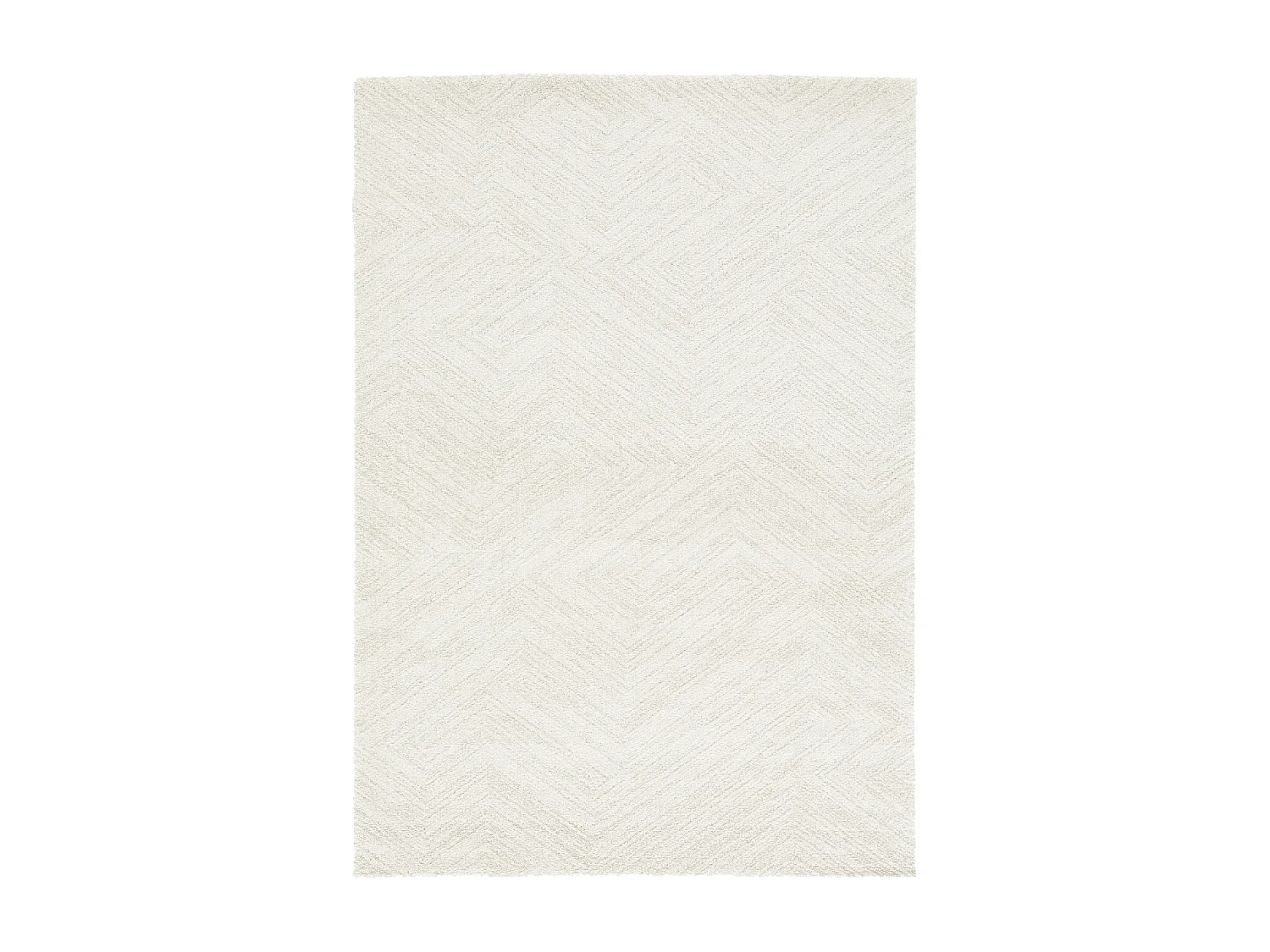 tappeto da soggiorno 160x230 tessuto rettangolo bianco sporco modello finta tinta unita NAFO 1