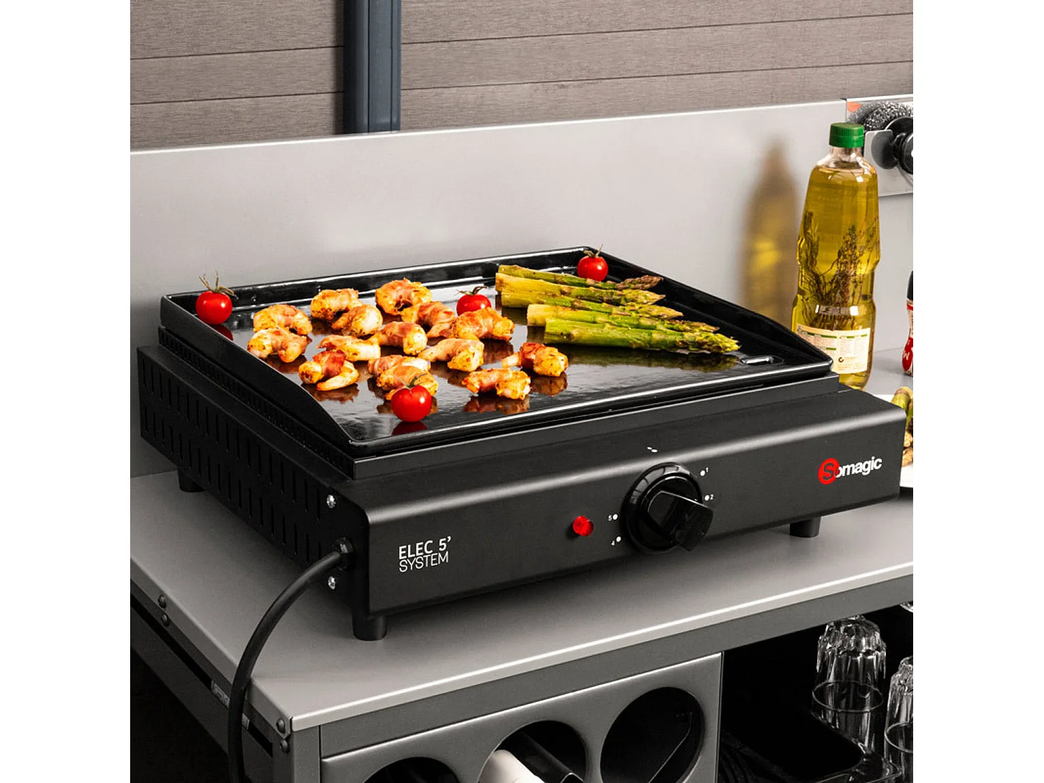 Plancha électrique 1 brûleur Oliana - 2 kW - Somagic