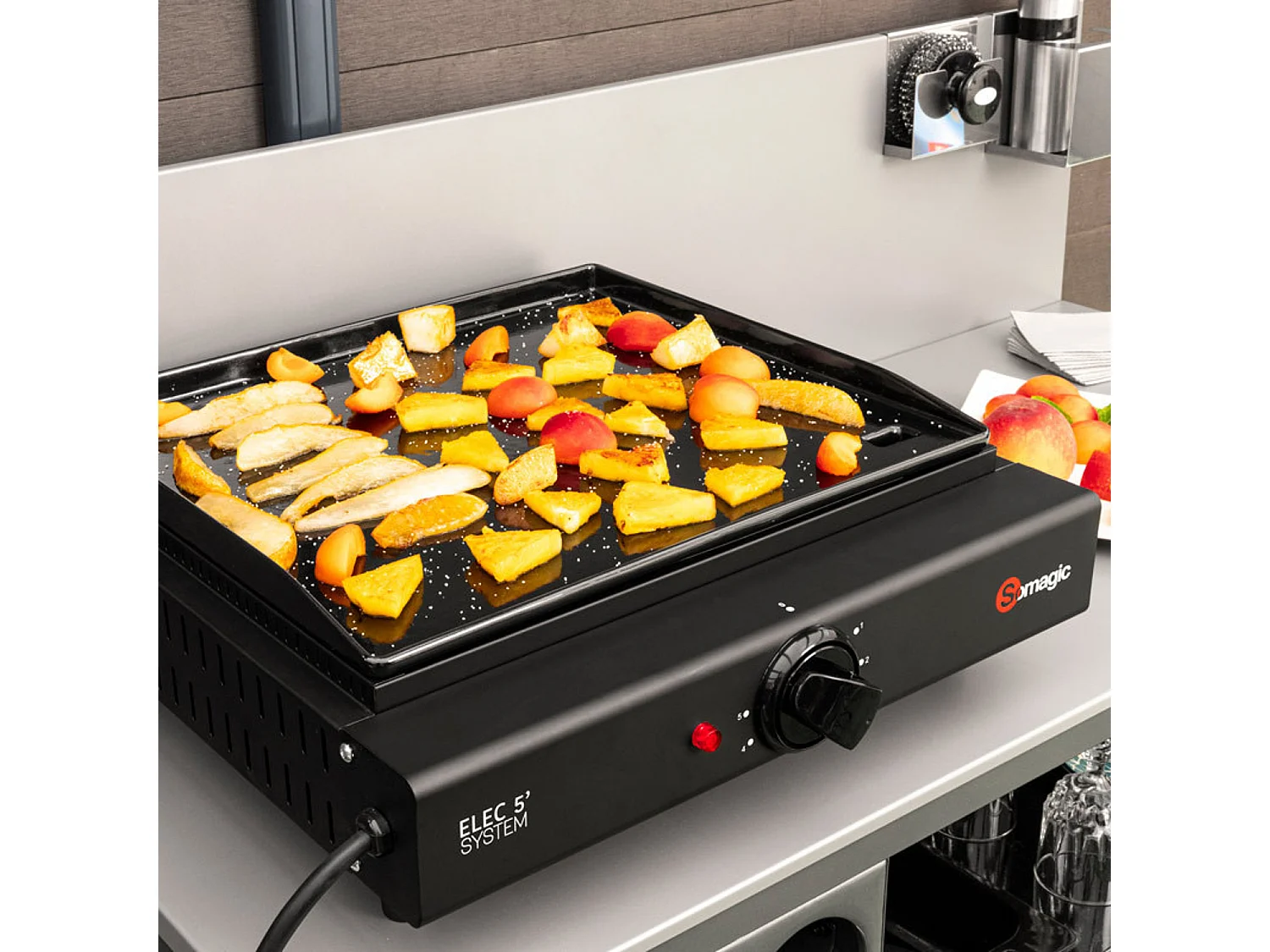 Plancha électrique 1 brûleur Oliana - 2 kW - Somagic