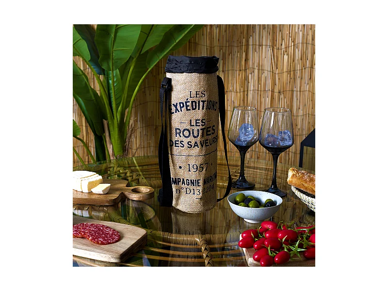Sac Fraicheur Bouteille 1.5l Chill Out Noir, Marron