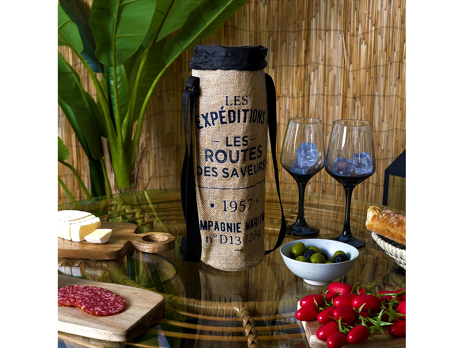 Sac Fraicheur Bouteille 1.5l Chill Out Noir, Marron