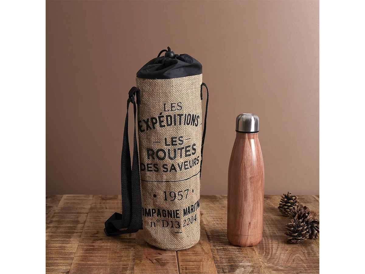 Sac Fraicheur Bouteille 1.5l Chill Out Noir, Marron