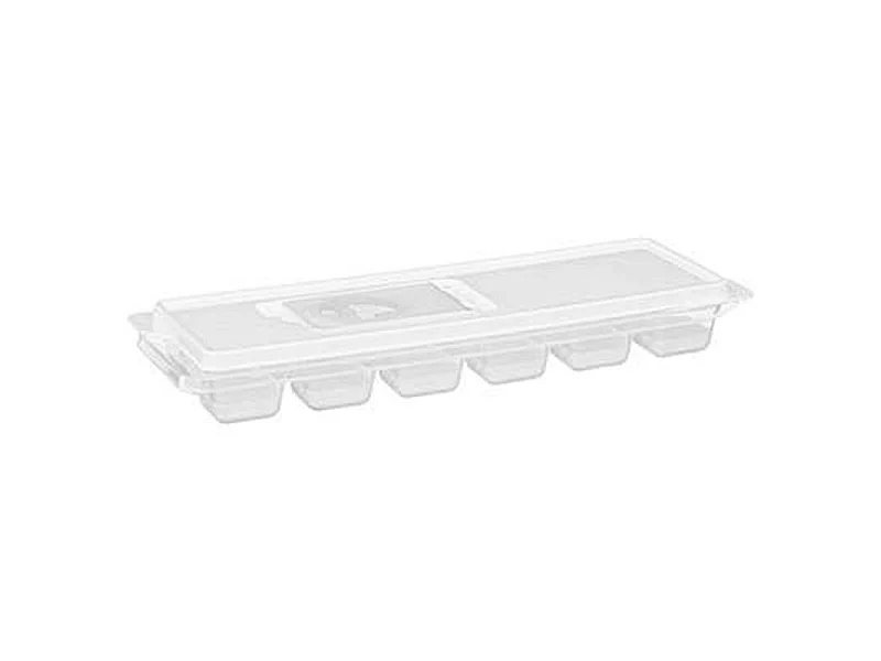 Bac à 12 Glaçons "Push & Clapet" 26cm Transparent