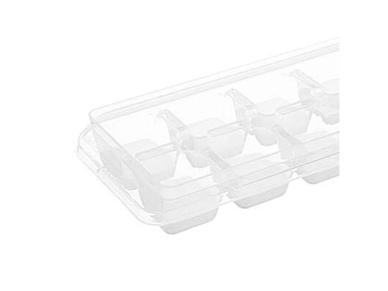 Bac à 12 Glaçons "Push & Clapet" 26cm Transparent