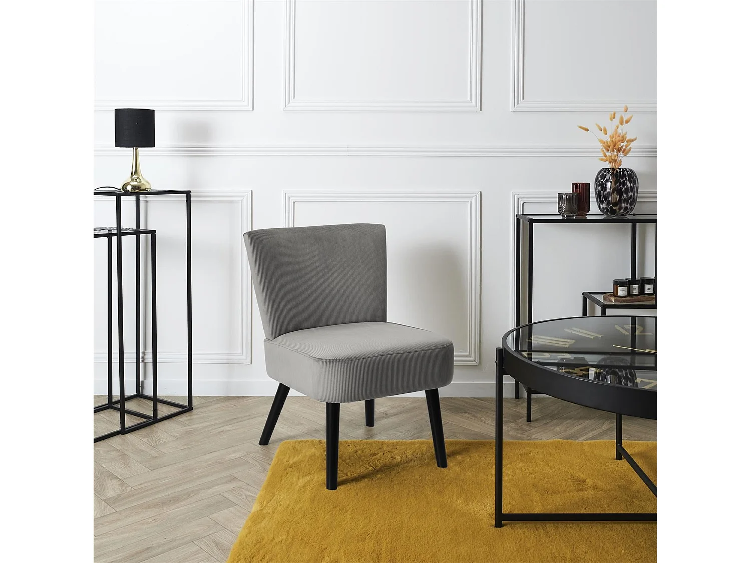 Fauteuil Crapaud Giulia Gris Gris