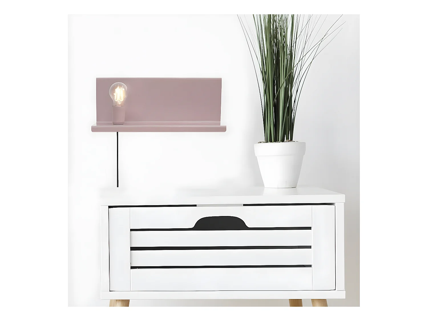 Wandlamp Taranto - Roze - 40x14x17 cm - EPIKASA