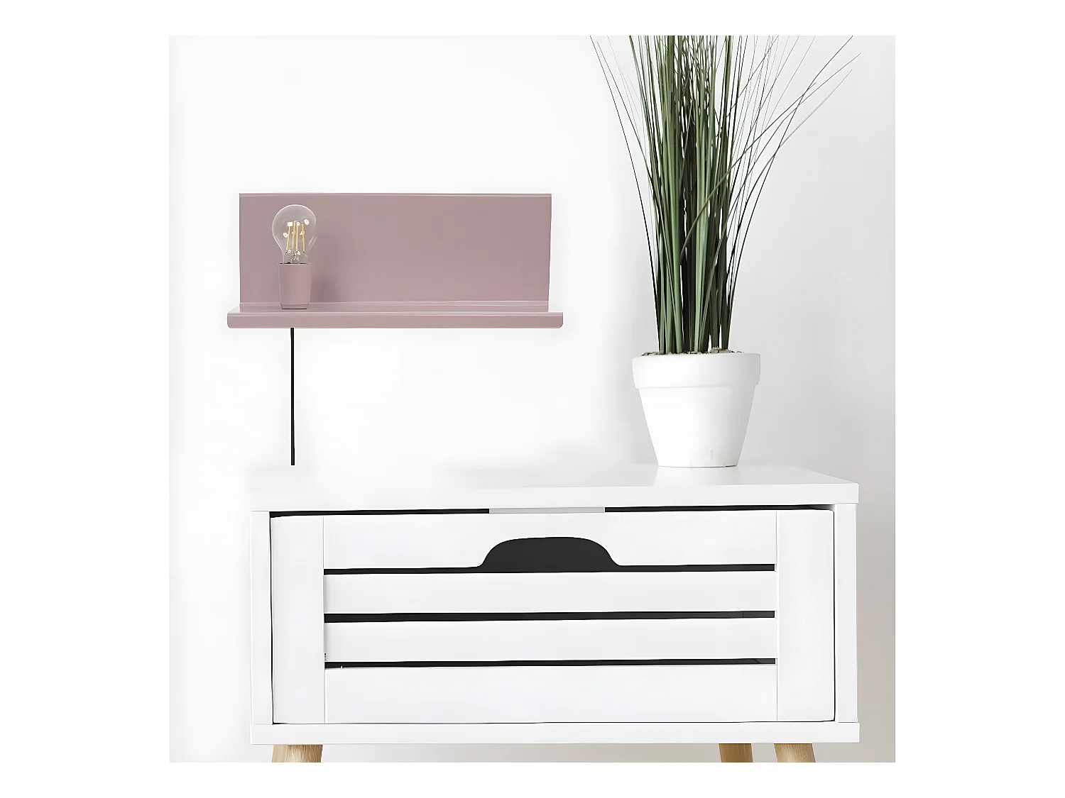 Wandlamp Taranto - Roze - 40x14x17 cm - EPIKASA