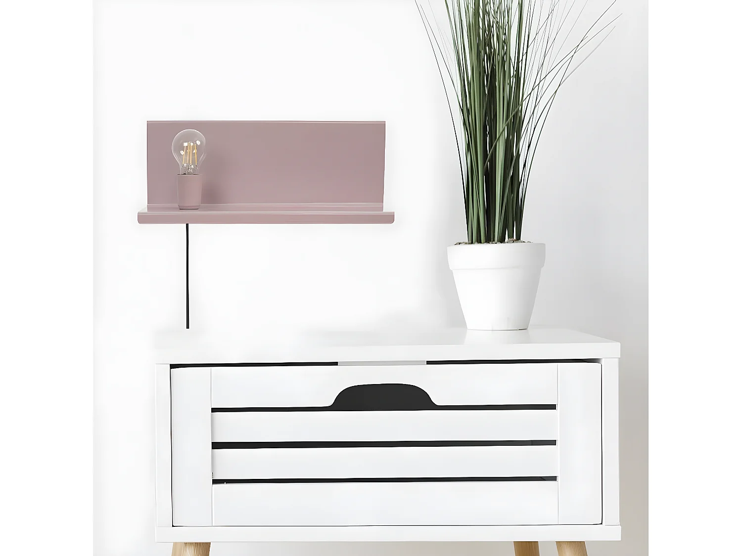 Applique Taranto, Rose, 40x14x17 cm, EPIKASA