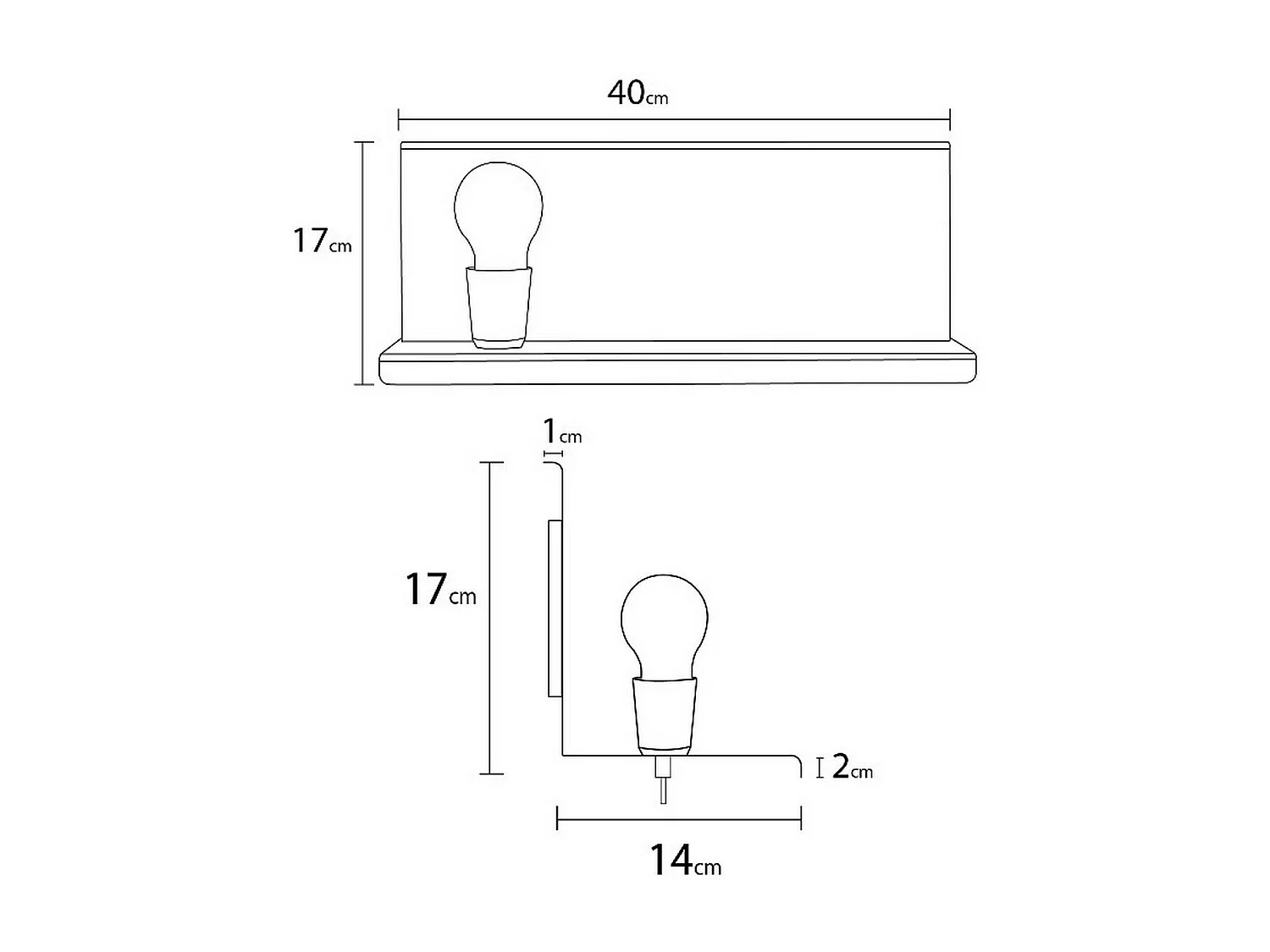 Applique Taranto, Rose, 40x14x17 cm, EPIKASA