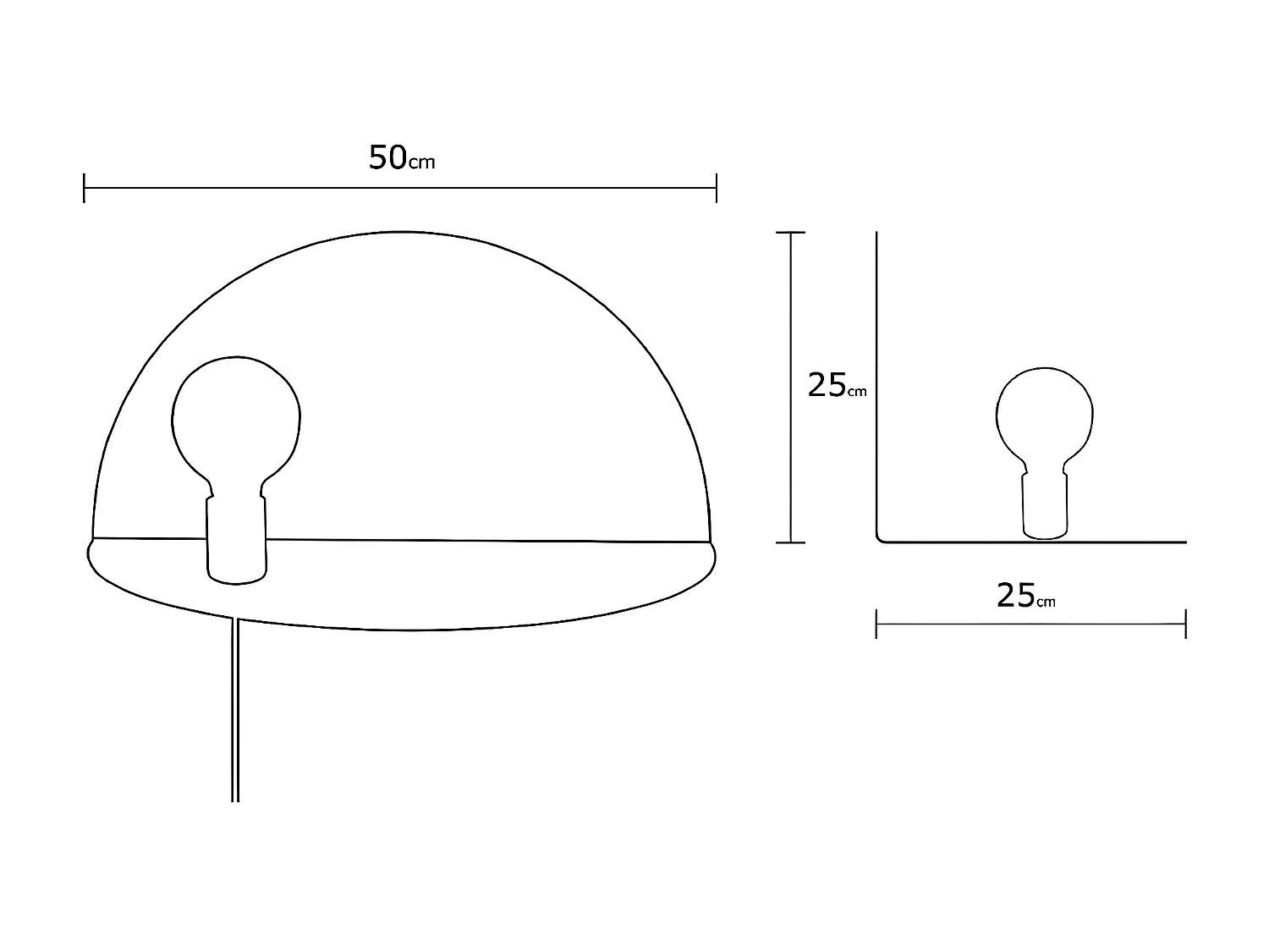 Applique Taranto, Blanc, 50x25x25 cm, EPIKASA