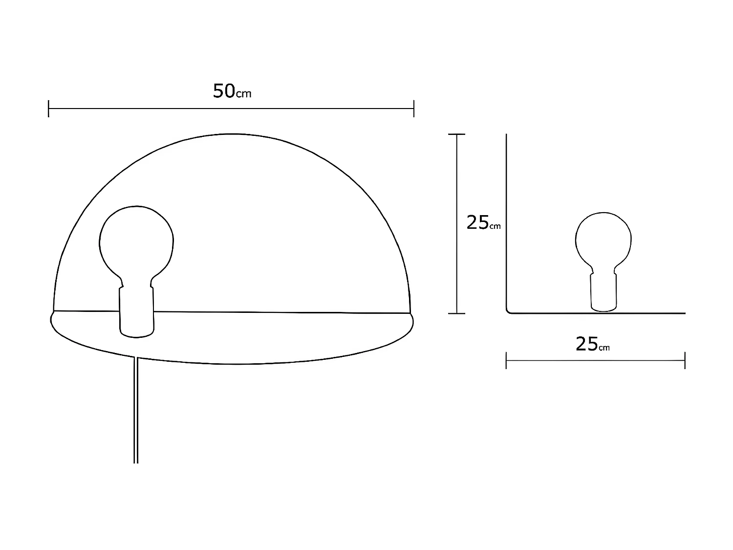 Applique Taranto, Blanc, 50x25x25 cm, EPIKASA