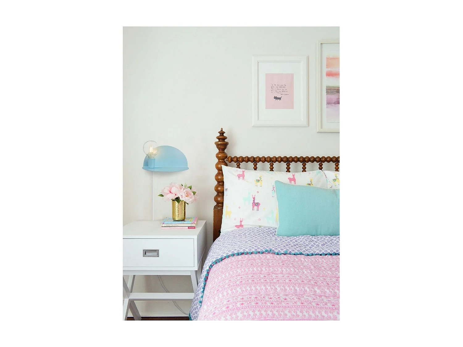 Lampa ścienna Taranto, Niebieski, 30x15x15 cm, EPIKASA