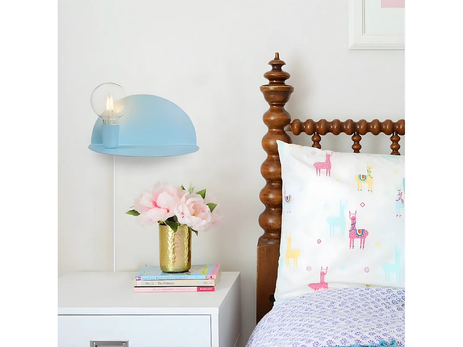 Lampa ścienna Taranto, Niebieski, 30x15x15 cm, EPIKASA