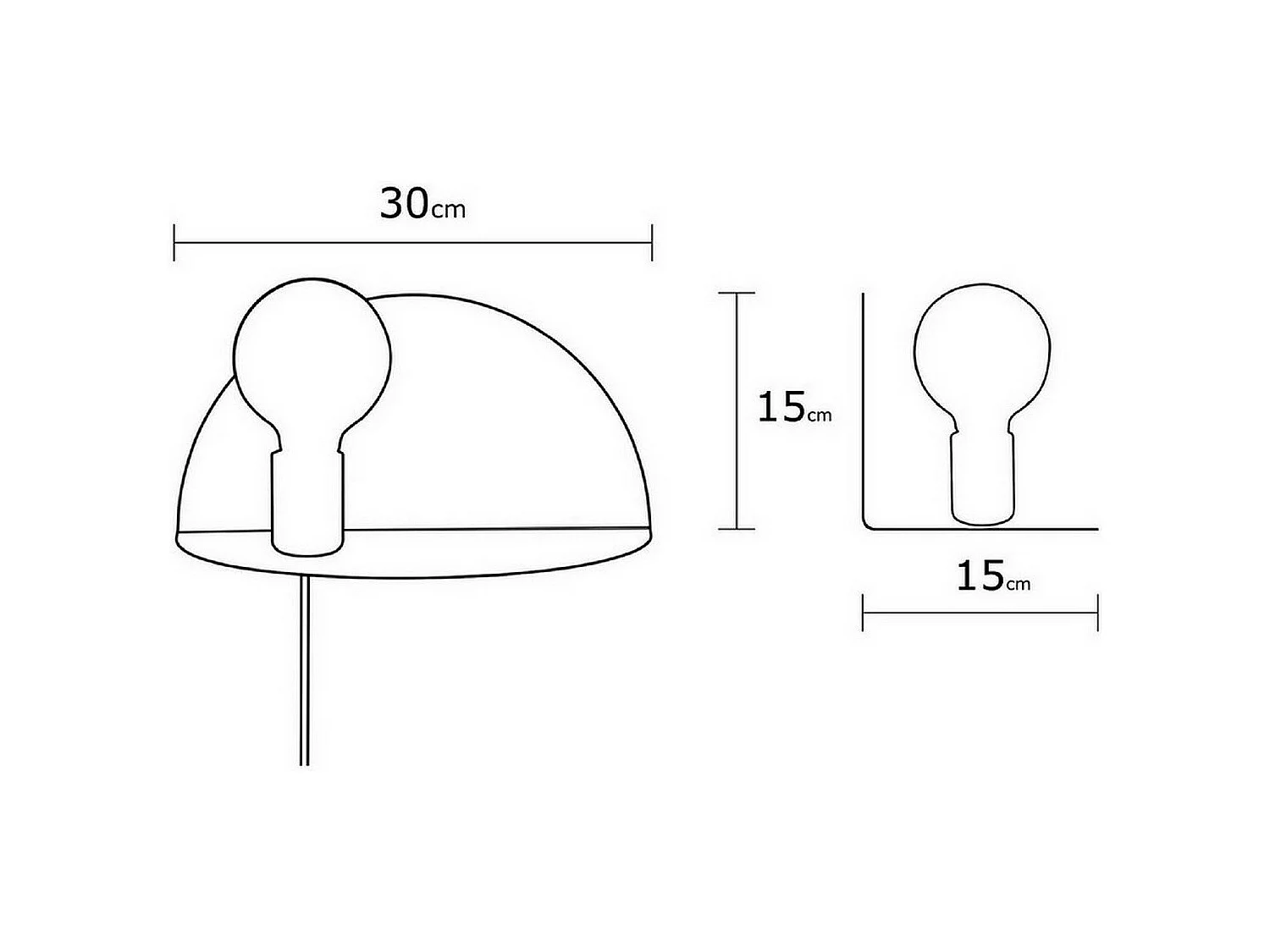 Lampa ścienna Taranto, Niebieski, 30x15x15 cm, EPIKASA