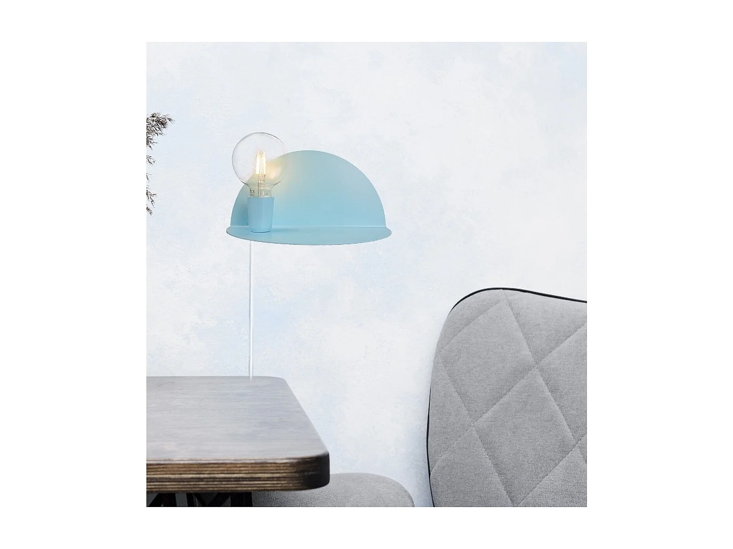 Lampa ścienna Taranto, Niebieski, 30x15x15 cm, EPIKASA