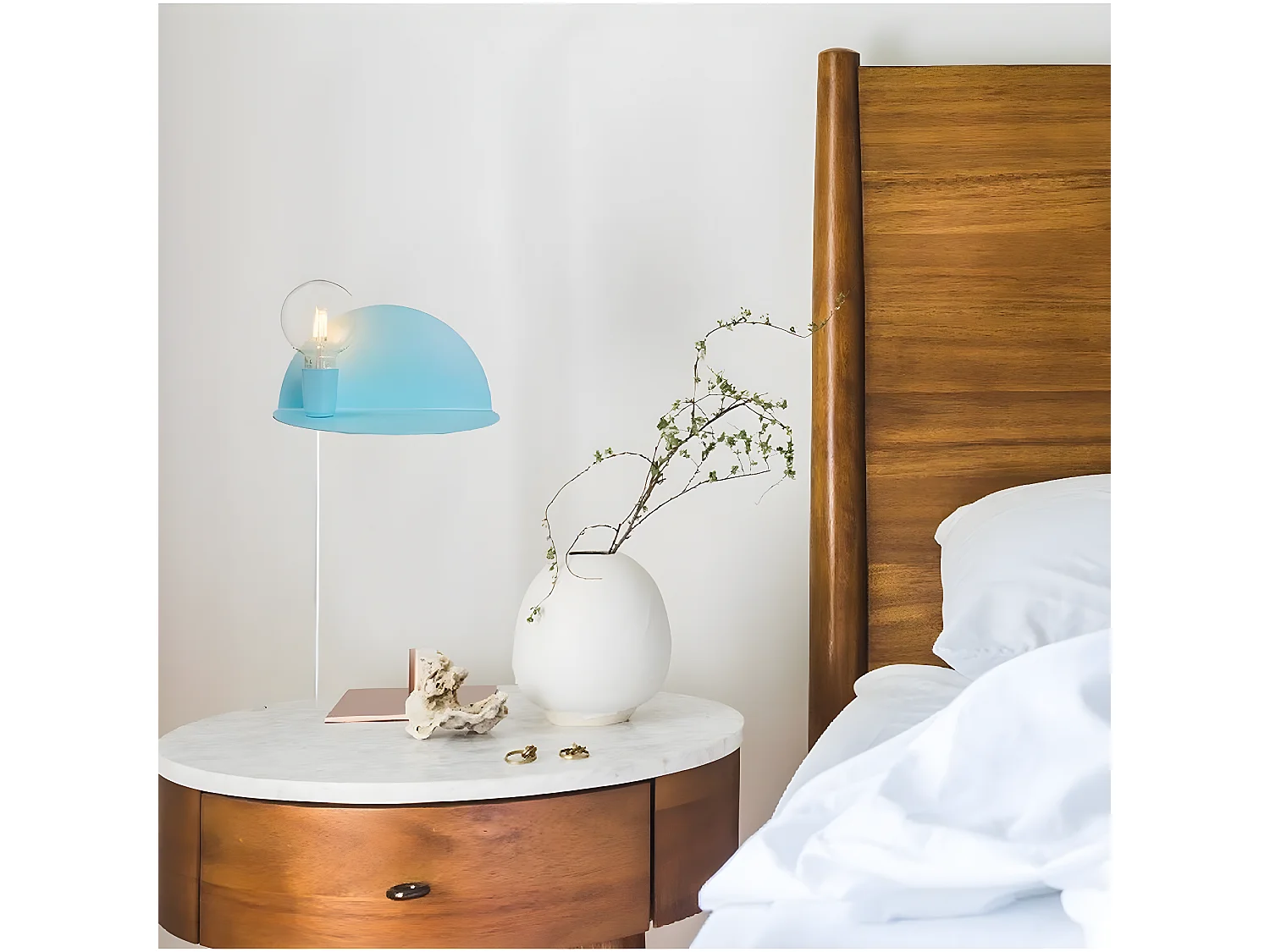 Lampa ścienna Taranto, Niebieski, 30x15x15 cm, EPIKASA