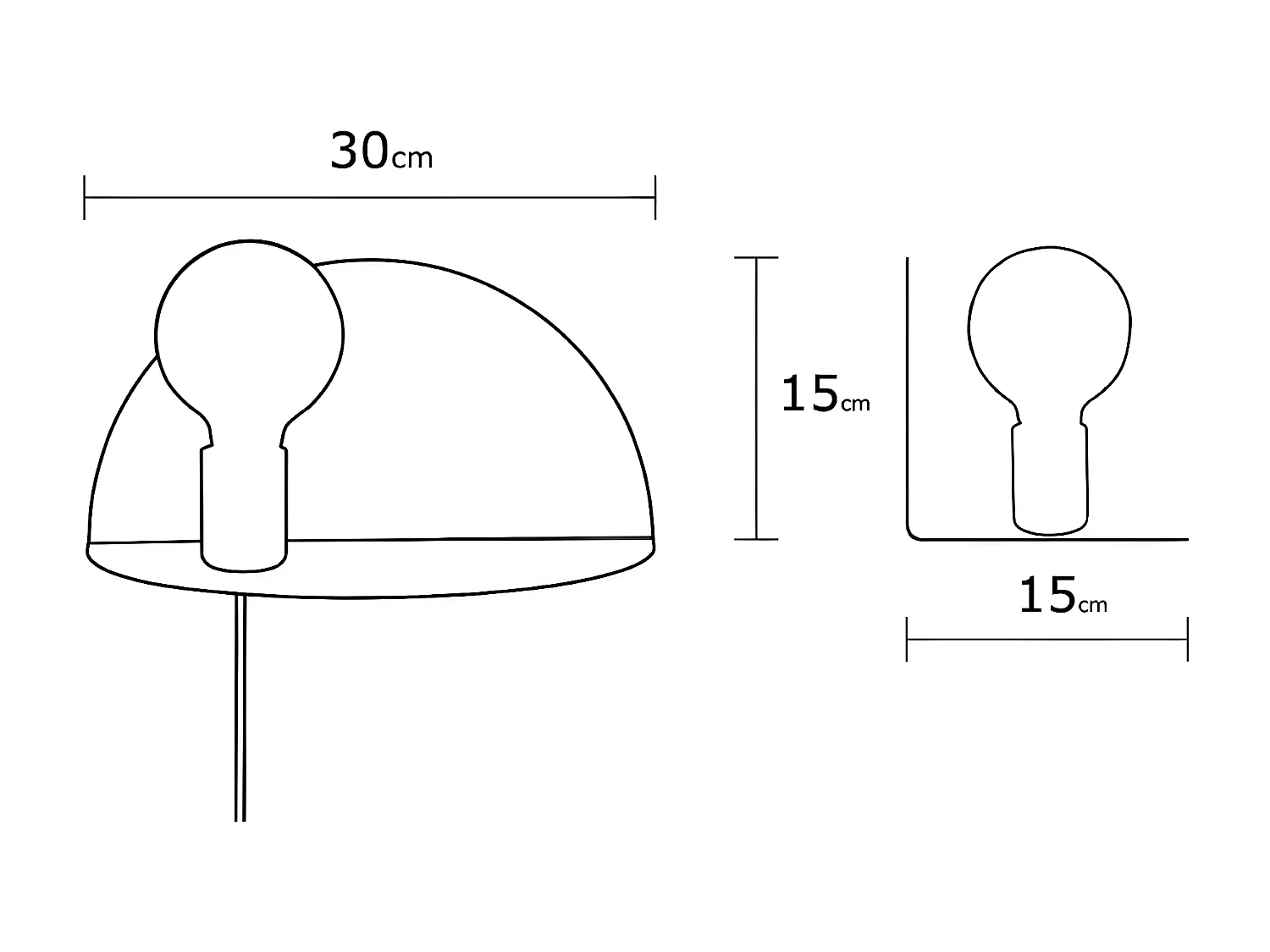 Lampa ścienna Taranto, Niebieski, 30x15x15 cm, EPIKASA