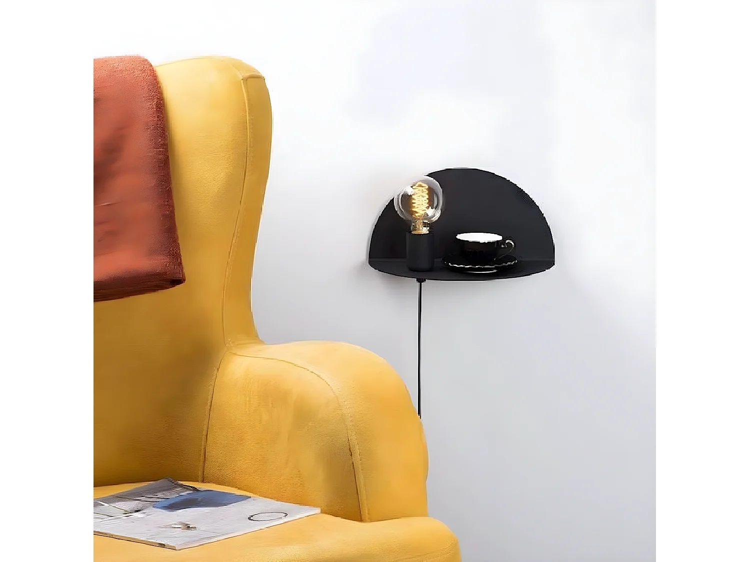 Applique Taranto, Noir, 30x15x15 cm, EPIKASA