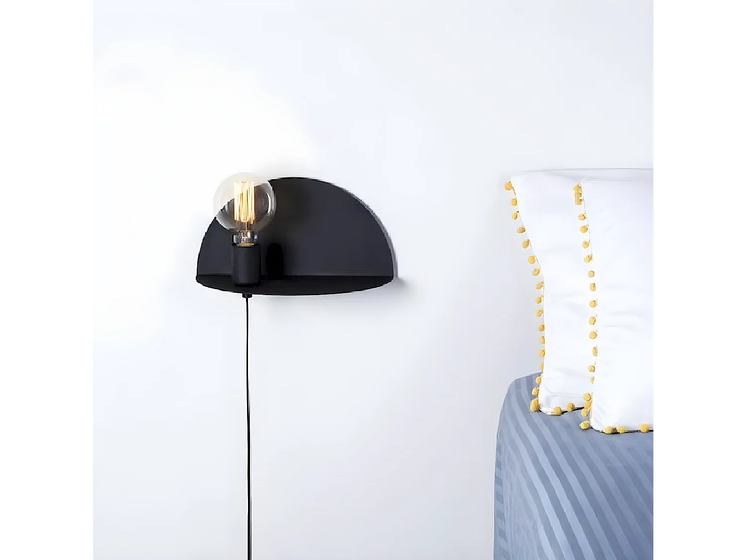 Applique Taranto, Noir, 30x15x15 cm, EPIKASA