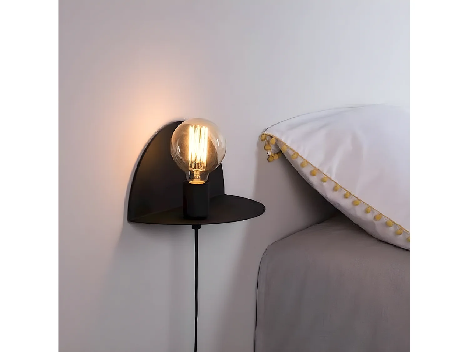 Applique Taranto, Noir, 30x15x15 cm, EPIKASA