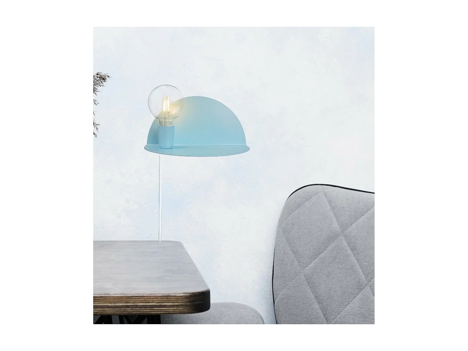 Lampa ścienna Taranto, Niebieski, 50x25x25 cm, EPIKASA