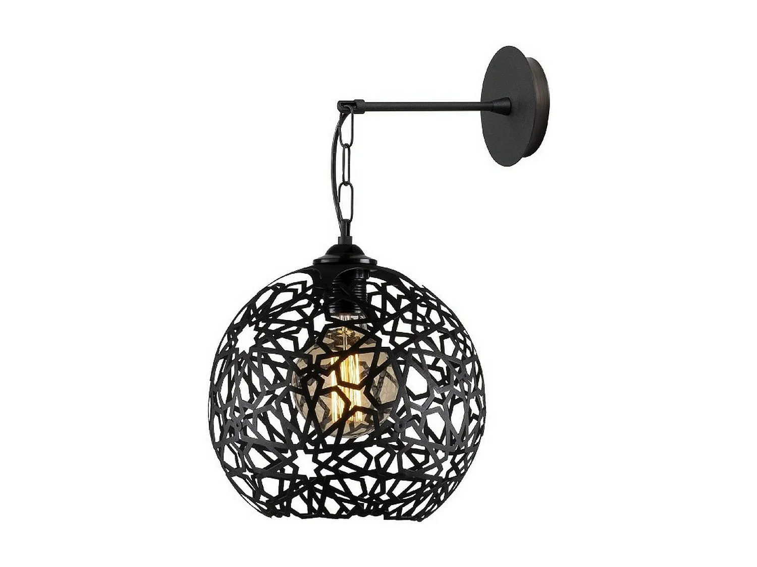 Applique Siena, Noir, 25x30x35 cm, EPIKASA