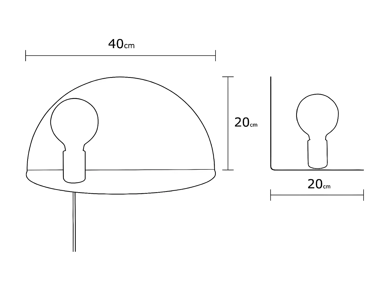 Applique Taranto, Bleu, 40x20x20 cm, EPIKASA