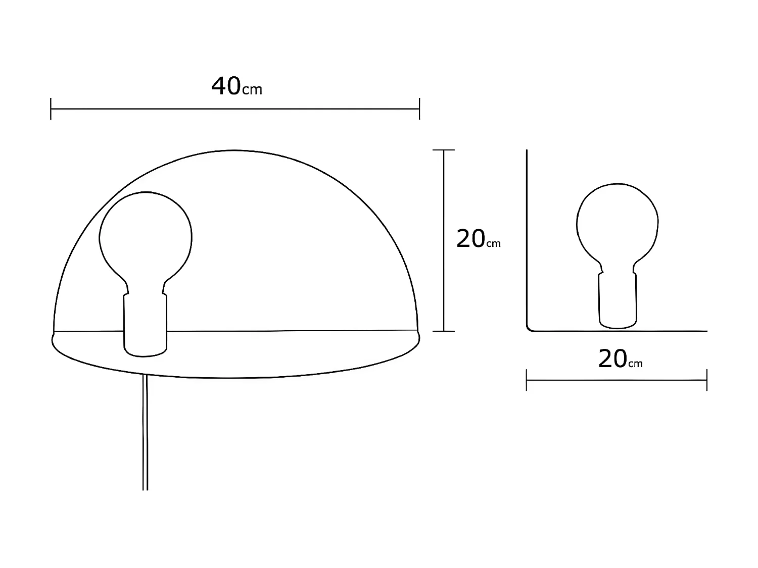 Wandlamp Taranto - Wit - 40x20x20 cm - EPIKASA