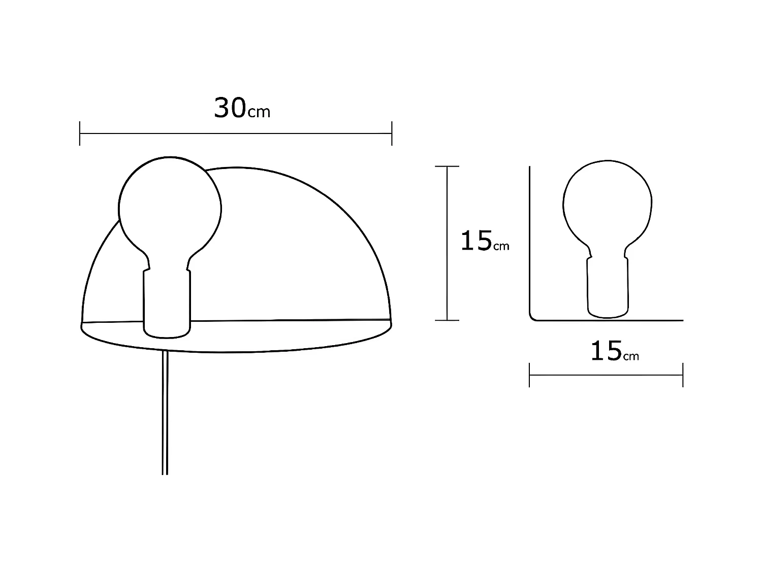 Wandlamp Taranto - Wit - 30x15x15 cm - EPIKASA