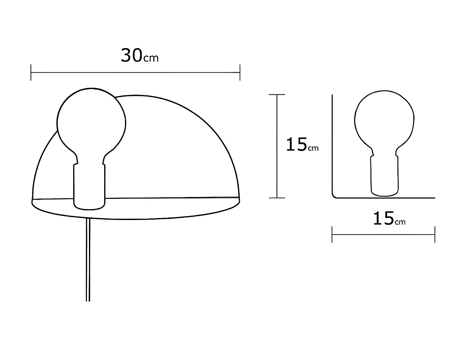 Wandlamp Taranto - Wit - 30x15x15 cm - EPIKASA