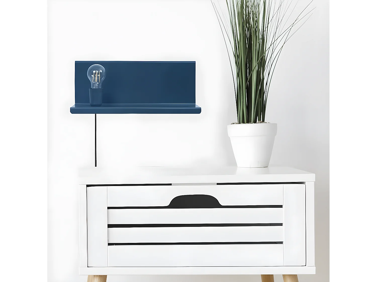 Wandlamp Taranto - Blauw - 40x14x17 cm - EPIKASA