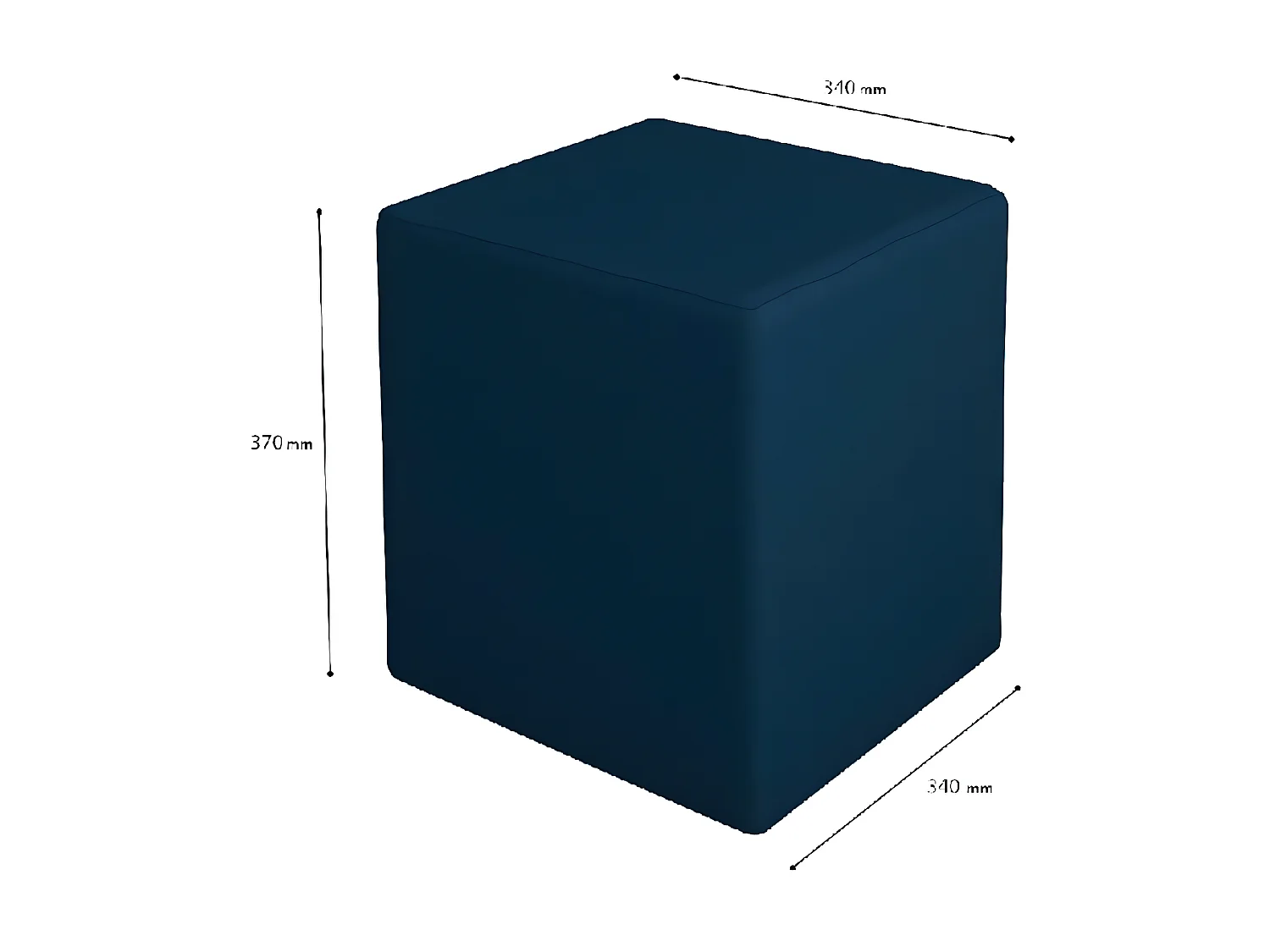 Pouf Milena, Bleu, 34x34x37 cm, EPIKASA