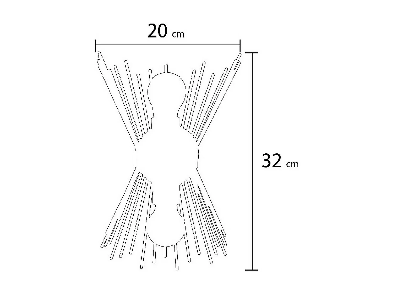 Wandlamp Belluno - Wit - 22x15x32 cm - EPIKASA