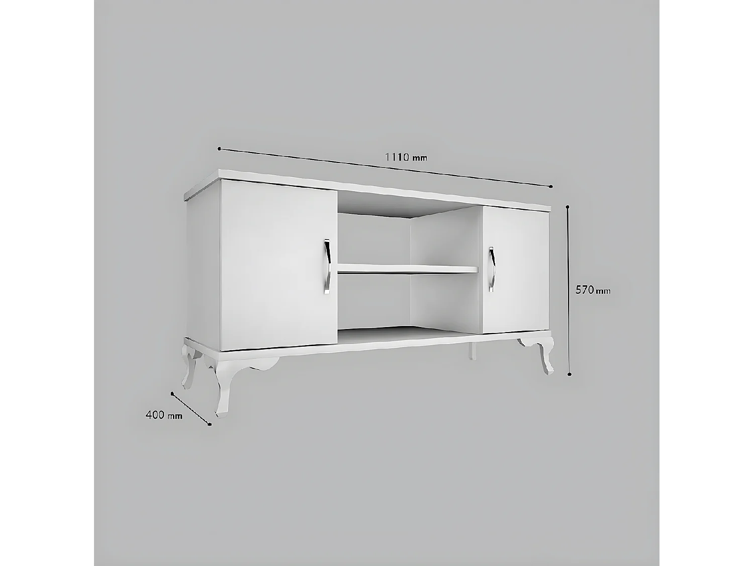 TV-Meubel Doris - Wit - 111x40x57 cm - Epikasa