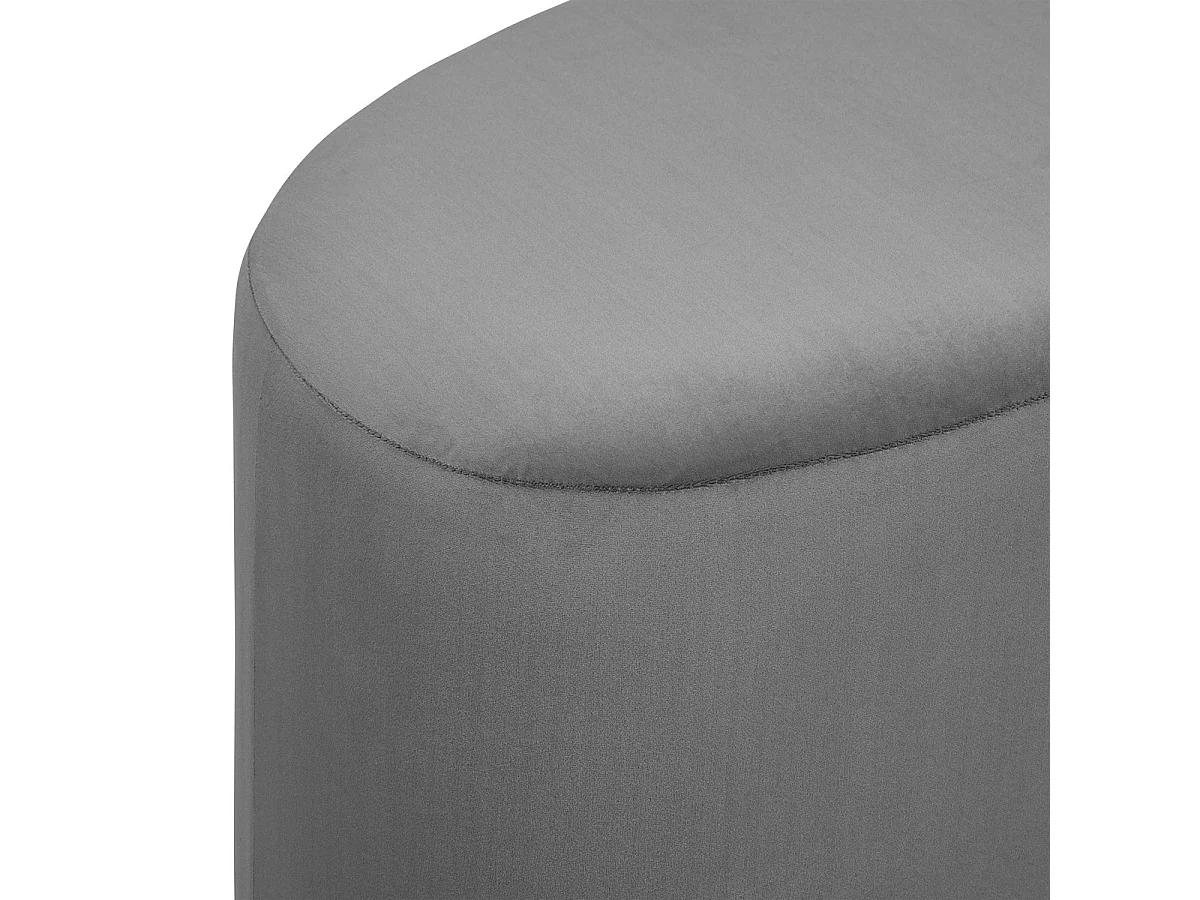 Banc d'assise en velours coloris gris foncé - L. 98  x P. 50  x H. 35  cm