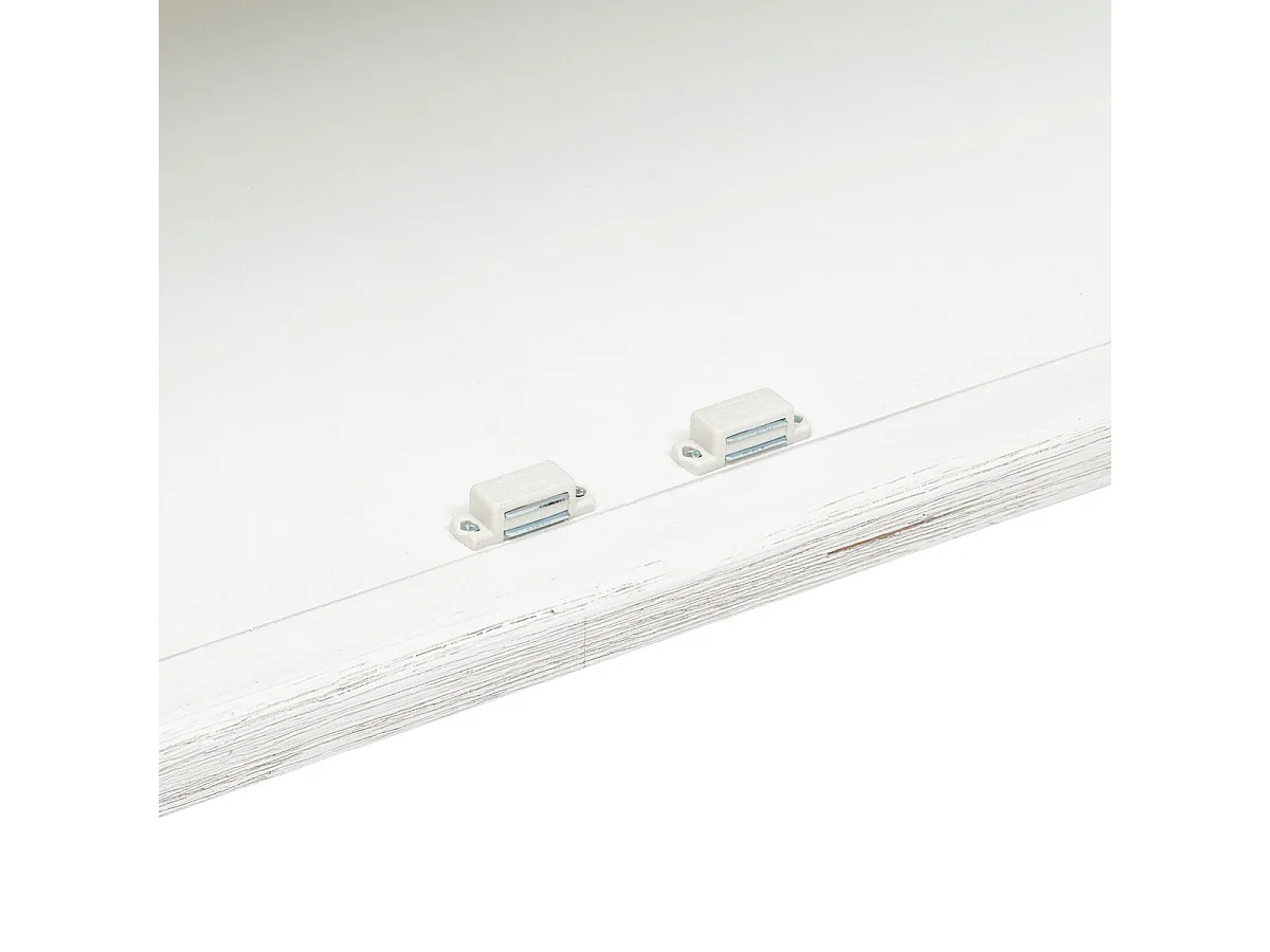 Buffet, meuble de rangement avec 2 portes coloris Blanc - L. 110  x P. 45  x H. 80,5   cm