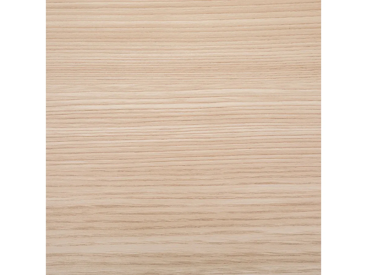 Table basse en bois coloris chêne clair et métal blanc - L.  97  x P. 65 x H.  50 cm