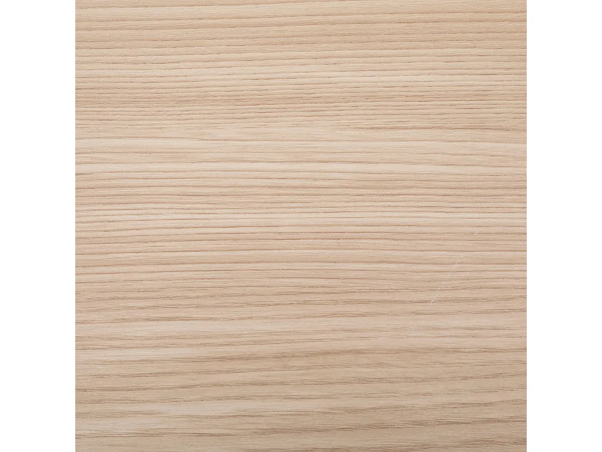 Table basse en bois coloris chêne clair et métal blanc  - L. 69  x P. 54 x H. 60  cm