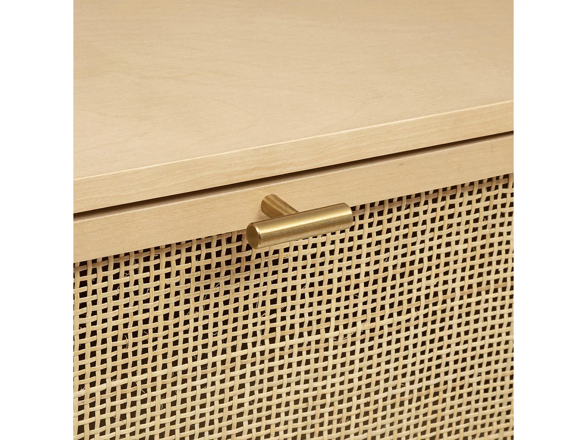 Chiffonnier avec 4 tiroirs en MDF coloris Beige - L. 50  x P. 35  x H. 107  cm