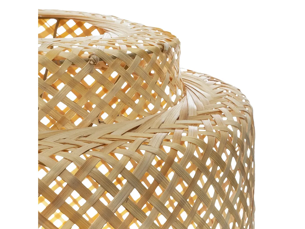 Suspension en bambou coloris naturel  - diamètre 40  x Hauteur 38  cm